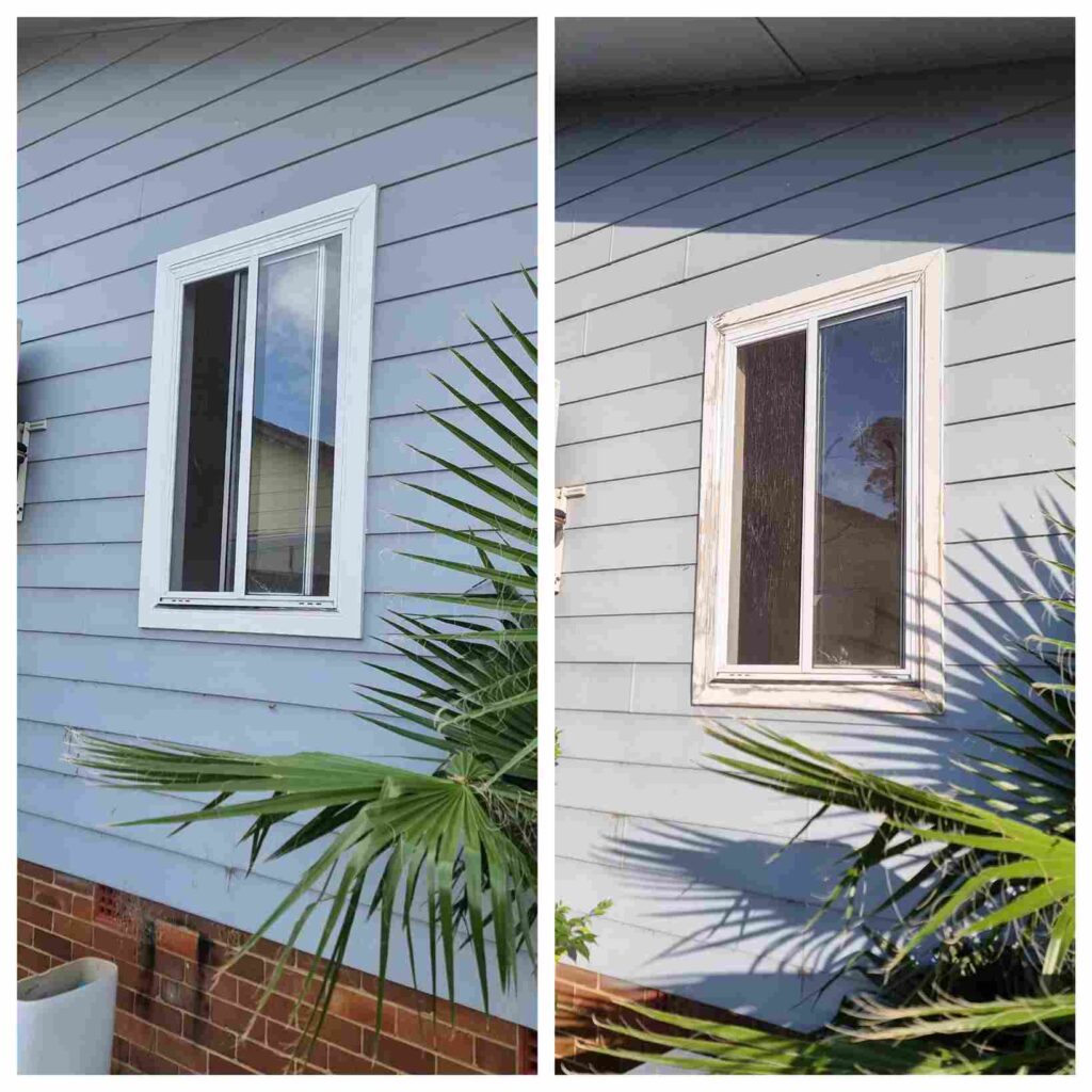 Before and after painting