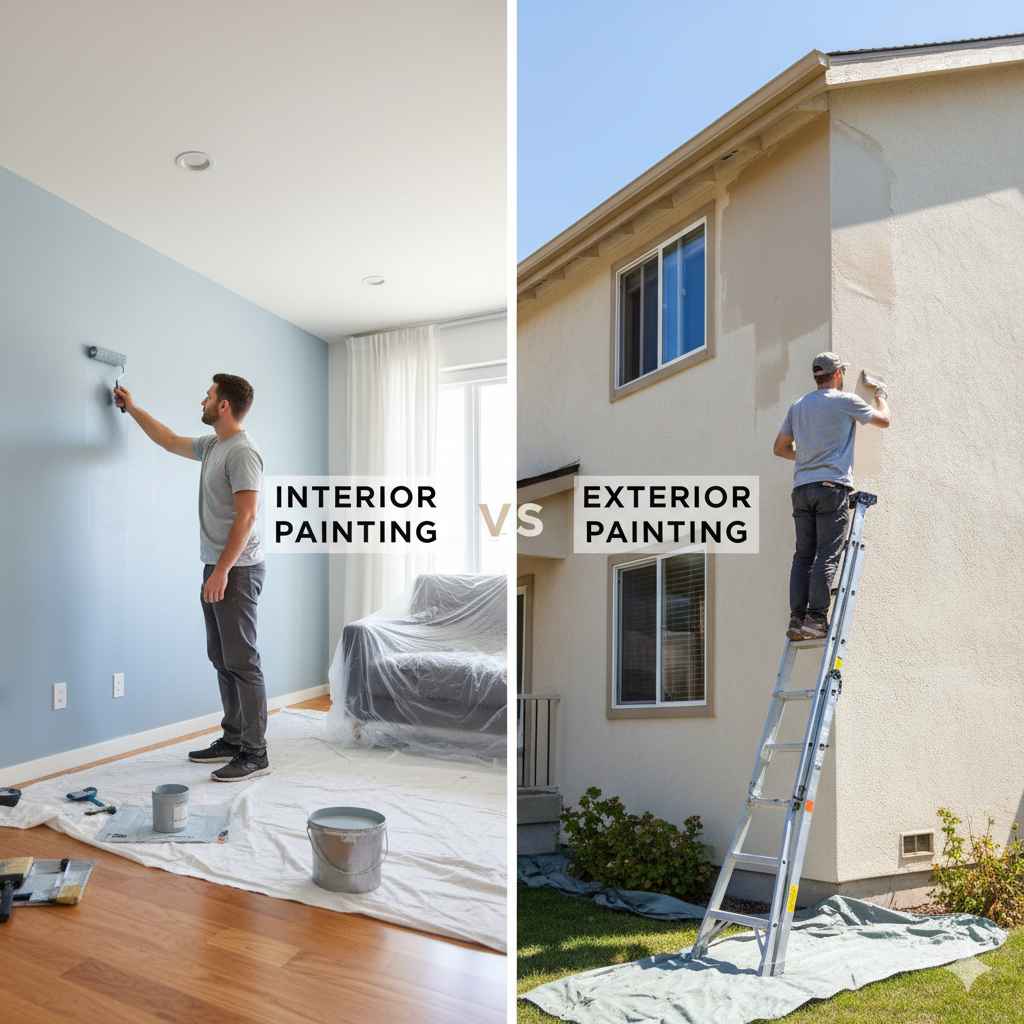 Interior vs Exterior Painting