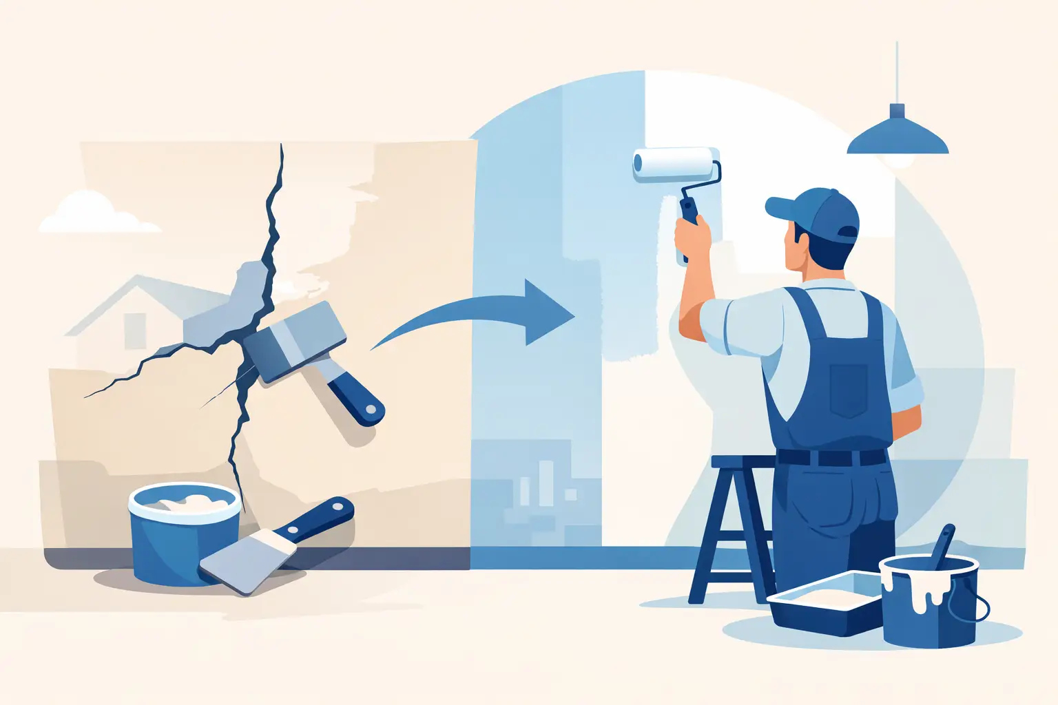 Wall Crack Repair Painting for Lasting Results