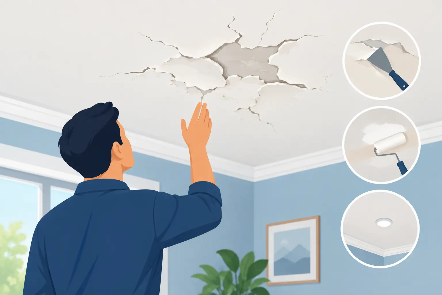 Ceiling Paint Cracking: Causes and Lasting Repairs